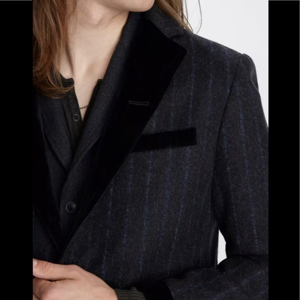 John Varvatos Collection VELVET TRIM COAT. Size 48 Eu. USA 38 - Picture 3 of 9